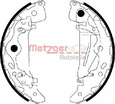 Metzger MG 217 - Комплект спирачна челюст vvparts.bg