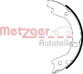 Metzger MG 225 - Комплект спирачна челюст, ръчна спирачка vvparts.bg