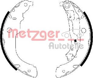 Metzger MG 222 - Комплект спирачна челюст vvparts.bg