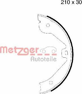 Metzger MG 790 - Комплект спирачна челюст, ръчна спирачка vvparts.bg