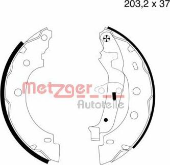 Metzger MG 706 - Комплект спирачна челюст vvparts.bg