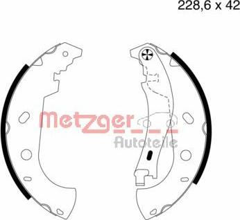 Metzger MG 714 - Комплект спирачна челюст vvparts.bg