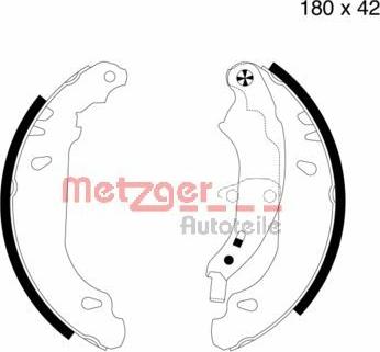 Metzger MG 715 - Комплект спирачна челюст vvparts.bg