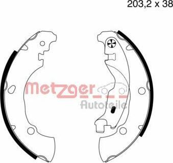 Metzger MG 717 - Комплект спирачна челюст vvparts.bg