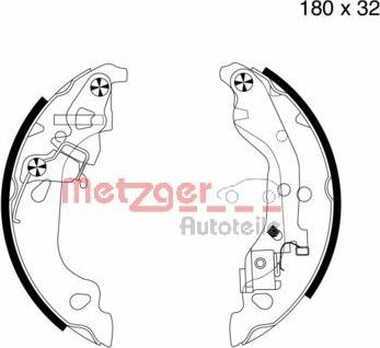 Metzger MG 737 - Комплект спирачна челюст vvparts.bg