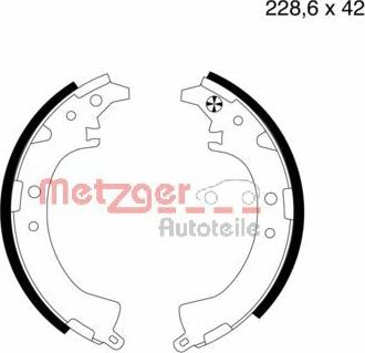 Metzger MG 729 - Комплект спирачна челюст vvparts.bg