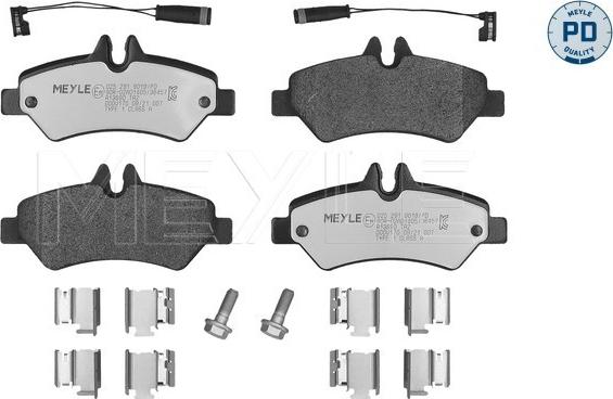 Meyle 025 291 9019/PD - Комплект спирачно феродо, дискови спирачки vvparts.bg