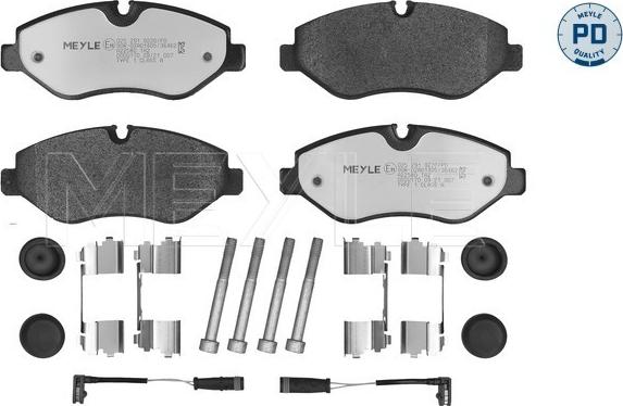 Meyle 025 291 9220/PD - Комплект спирачно феродо, дискови спирачки vvparts.bg