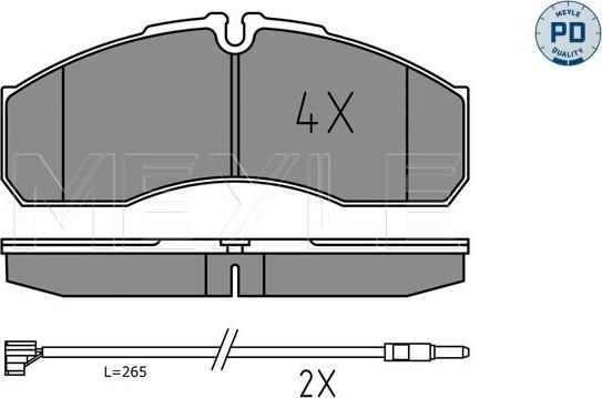 Meyle 025 291 6020/PD - Комплект спирачно феродо, дискови спирачки vvparts.bg