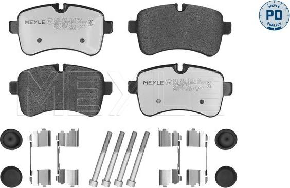 Meyle 025 292 3221/PD - Комплект спирачно феродо, дискови спирачки vvparts.bg