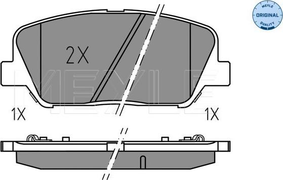 Meyle 025 249 1517 - Комплект спирачно феродо, дискови спирачки vvparts.bg