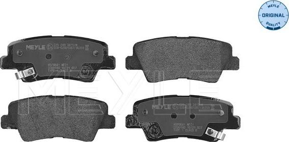 Meyle 025 249 3415/W - Комплект спирачно феродо, дискови спирачки vvparts.bg