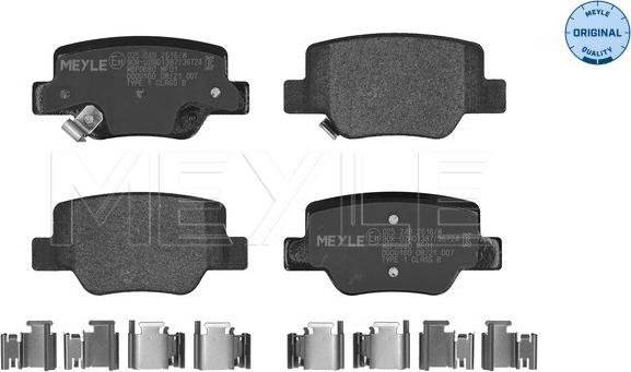 Meyle 025 249 2616/W - Комплект спирачно феродо, дискови спирачки vvparts.bg