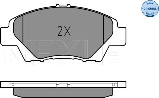 Meyle 025 249 7915/W - Комплект спирачно феродо, дискови спирачки vvparts.bg