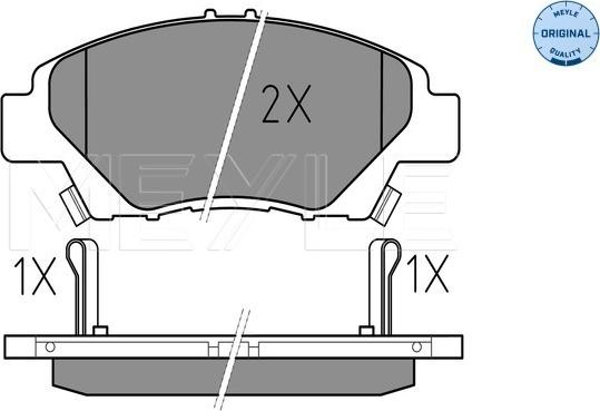 Meyle 025 249 7915/W - Комплект спирачно феродо, дискови спирачки vvparts.bg