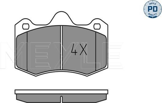 Meyle 025 249 7417/PD - Комплект спирачно феродо, дискови спирачки vvparts.bg