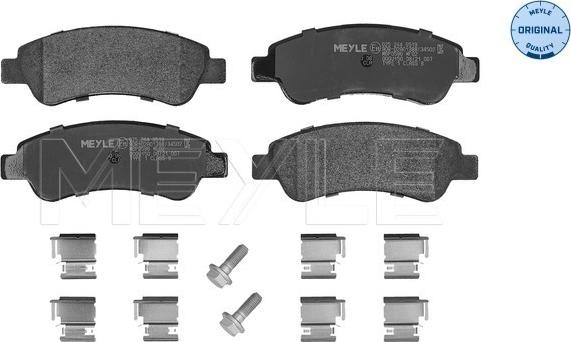 Meyle 025 244 6519 - Комплект спирачно феродо, дискови спирачки vvparts.bg