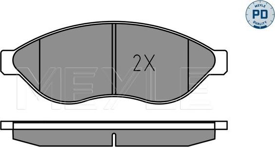 Meyle 025 244 6819-1/PD - Комплект спирачно феродо, дискови спирачки vvparts.bg