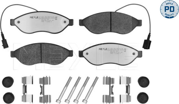 Meyle 025 244 6819-2/PD - Комплект спирачно феродо, дискови спирачки vvparts.bg