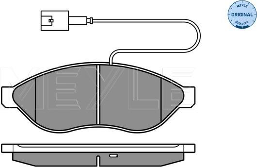 Meyle 025 244 6819/W2 - Комплект спирачно феродо, дискови спирачки vvparts.bg