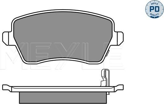 Meyle 025 244 0317/PD - Комплект спирачно феродо, дискови спирачки vvparts.bg