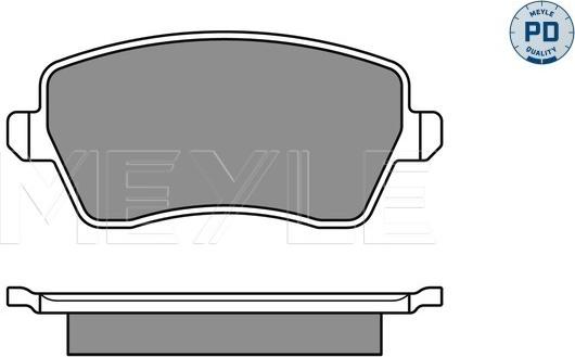 Meyle 025 244 0317/PD - Комплект спирачно феродо, дискови спирачки vvparts.bg