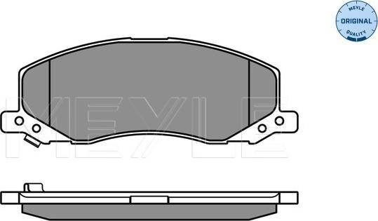 Meyle 025 244 1817/W - Комплект спирачно феродо, дискови спирачки vvparts.bg