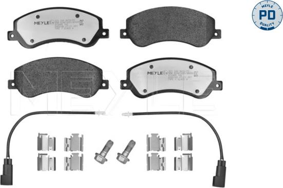 Meyle 025 244 8419/PD - Комплект спирачно феродо, дискови спирачки vvparts.bg