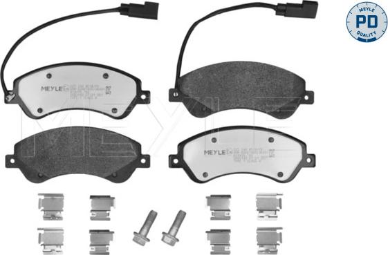 Meyle 025 244 8518/PD - Комплект спирачно феродо, дискови спирачки vvparts.bg