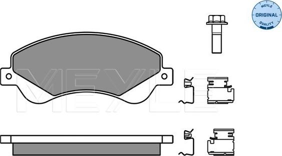 Meyle 025 244 8518/W - Комплект спирачно феродо, дискови спирачки vvparts.bg