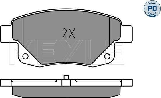 Meyle 025 244 8617/PD - Комплект спирачно феродо, дискови спирачки vvparts.bg