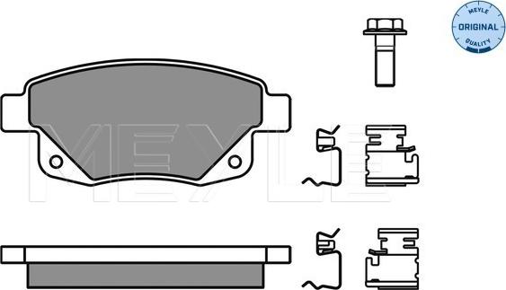 Meyle 025 244 8617/W - Комплект спирачно феродо, дискови спирачки vvparts.bg