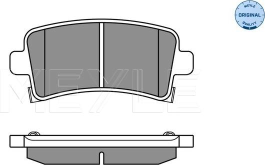 Meyle 025 244 2116/W - Комплект спирачно феродо, дискови спирачки vvparts.bg