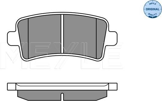 Meyle 025 244 2116/W - Комплект спирачно феродо, дискови спирачки vvparts.bg