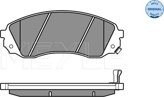 Meyle 025 245 9717/W - Комплект спирачно феродо, дискови спирачки vvparts.bg