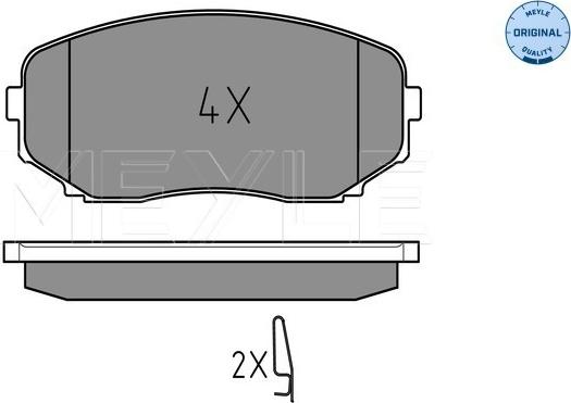 Meyle 025 245 4417/W - Комплект спирачно феродо, дискови спирачки vvparts.bg