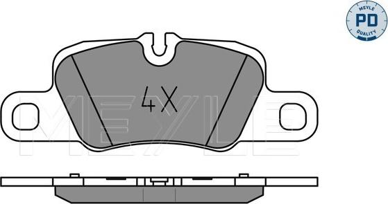 Meyle 025 245 5416/PD - Комплект спирачно феродо, дискови спирачки vvparts.bg