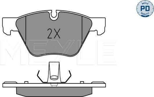 Meyle 025 246 9719/PD - Комплект спирачно феродо, дискови спирачки vvparts.bg