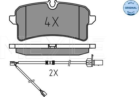 Meyle 025 246 4317 - Комплект спирачно феродо, дискови спирачки vvparts.bg