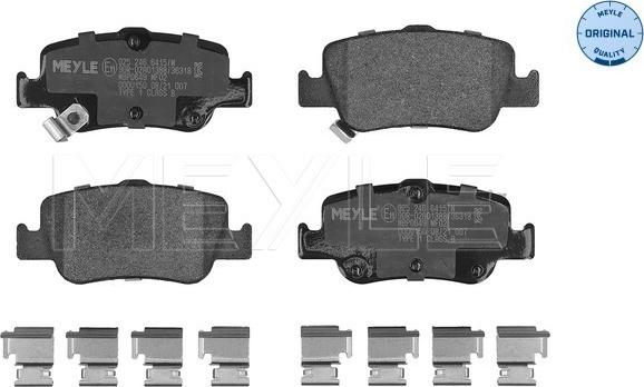 Meyle 025 246 6415/W - Комплект спирачно феродо, дискови спирачки vvparts.bg