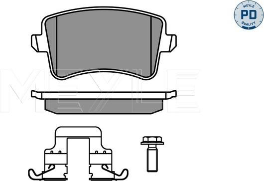 Meyle 025 246 0617-1/PD - Комплект спирачно феродо, дискови спирачки vvparts.bg