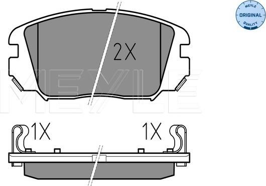 Meyle 025 246 1817/W - Комплект спирачно феродо, дискови спирачки vvparts.bg