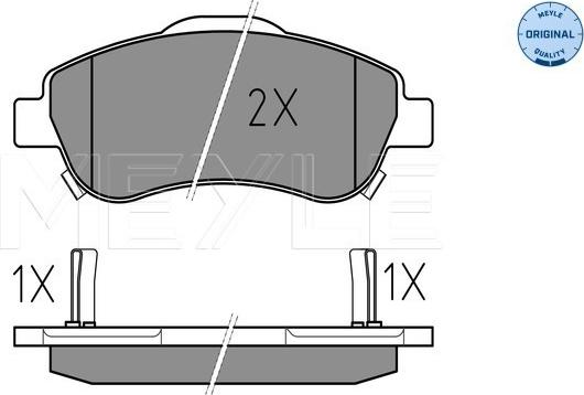 Meyle 025 246 3819/W - Комплект спирачно феродо, дискови спирачки vvparts.bg