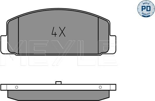 Meyle 025 240 4514/PD - Комплект спирачно феродо, дискови спирачки vvparts.bg