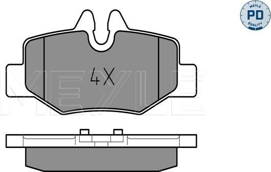 Meyle 025 240 0817/PD - Комплект спирачно феродо, дискови спирачки vvparts.bg