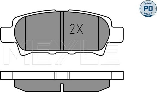 Meyle 025 240 1416/PD - Комплект спирачно феродо, дискови спирачки vvparts.bg