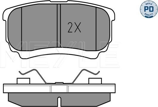 Meyle 025 240 1416/PD - Комплект спирачно феродо, дискови спирачки vvparts.bg