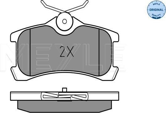 Meyle 025 240 1314/W - Комплект спирачно феродо, дискови спирачки vvparts.bg