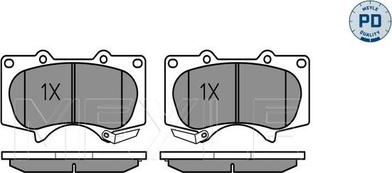 Meyle 025 240 2417/PD - Комплект спирачно феродо, дискови спирачки vvparts.bg