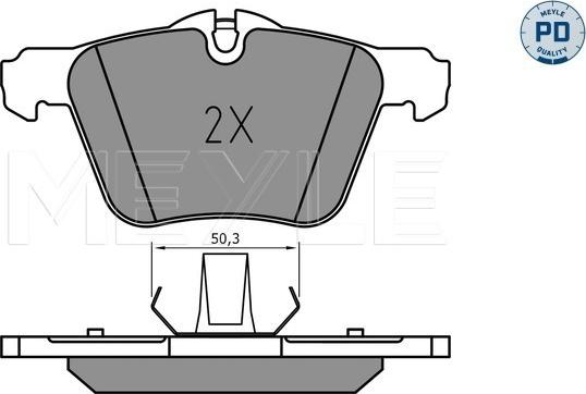 Meyle 025 240 7920/PD - Комплект спирачно феродо, дискови спирачки vvparts.bg